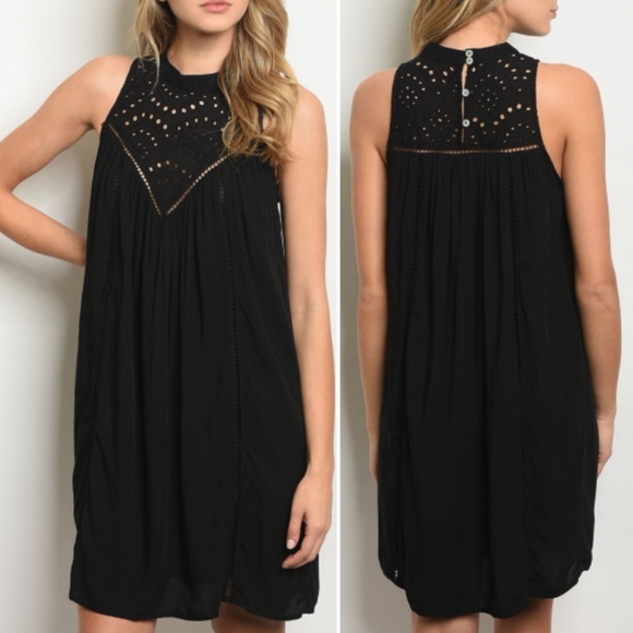 Trend Setter Diva Boutique Dresses & Skirts - LAST 1! Eyelet LITTLE BLACK DRESS
